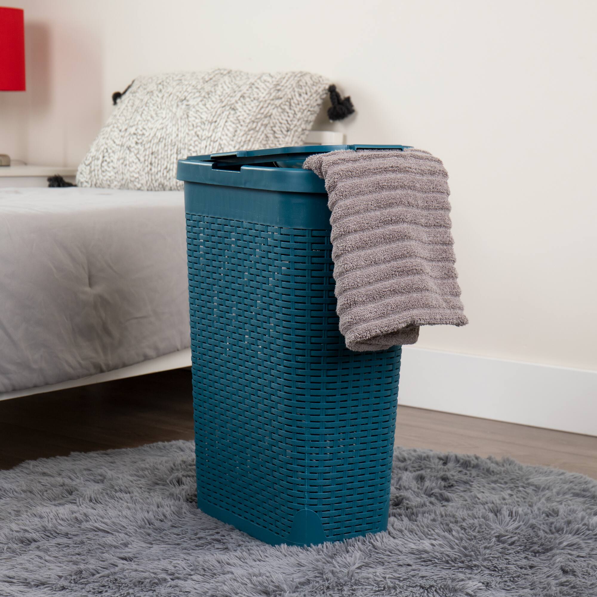 Mind Reader 23.5" Plastic Slim Laundry Hamper